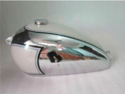 #ad Gas Petrol Fuel Tank Bsa A7 Plunger Model Chrome And White Cream Paint amp; Cap $366.97
