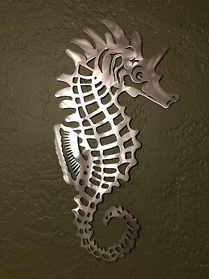 #ad Seahorse metal wall art home decor. decor metal cutout Beach Sea Life $25.00