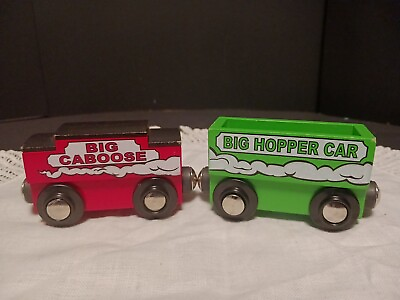 #ad THE BIG ENGINE 2 Car Lot. The Big Hopper Car amp; The Big Red Caboose. Pre owned $11.00