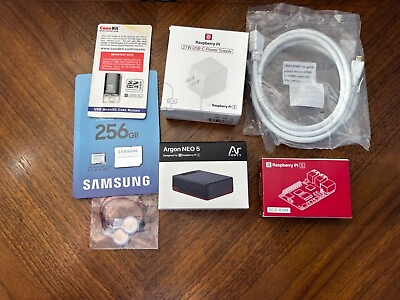 #ad NEW Raspberry Pi 5 Kit Argon NEO 5 M.2 NVME PCIE 500GB NVMe $262.55