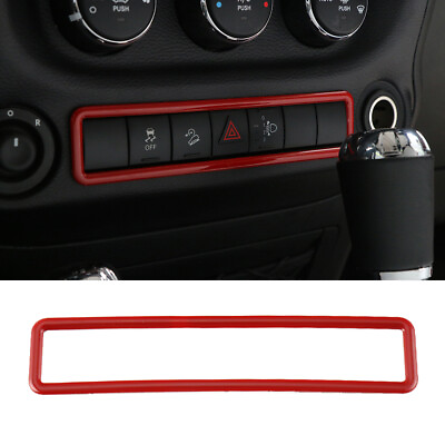 Red Emergency Light Switch Cover Trim Interior for 2011 17 Jeep JK JKU Wrangler $14.99