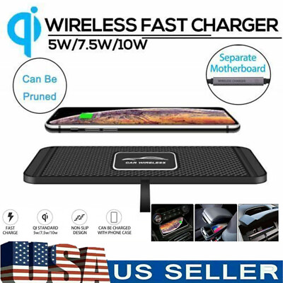 #ad Car Wireless Phone Fast Charger Pad Mat Charge Mat For iPhone Samsung Universal $15.12