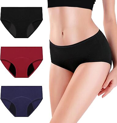 #ad Period Pants Menstrual Underwear Knickers Pack of 5 4 3 2 1 Leakproof Women Pant GBP 8.99