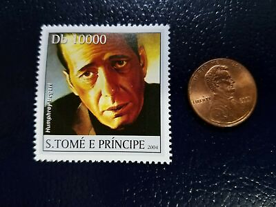 #ad Humphrey Bogart American Actor 2004 S.Tome Principe Perforated STAMP $4.99