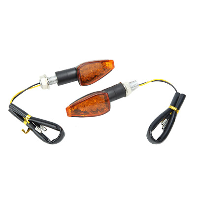 #ad ✈Yellow Lens 2PCS Motorcycle 14LEDs Turn Signal Light Steering Lamp Indicator $9.55