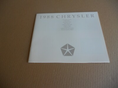 #ad NOS Original 1988 Chrysler Full Line Sales Brochure $7.95
