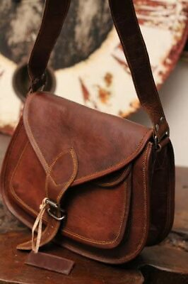 #ad Handmade Hippe Style Leather Purse Designer Crossbody Shoulder Women Handbag $64.32