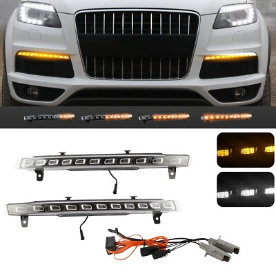 #ad Sequential LED DRL Daytime Running Light Turn Signal Lamps For Audi Q7 2010 2015 $159.95