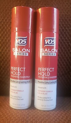 #ad VO5 Salon Series Perfect Hold Finishing Hairspray 9 oz 2 Pack Cracks On Lid $55.00