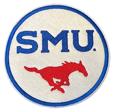 #ad Embroidered Iron on Patch SMU Mustangs Licensed $19.95