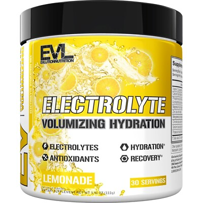 #ad EVL Electrolyte The Ultimate Volumizing Hydration Powder with 6 Key Electrolytes $12.99