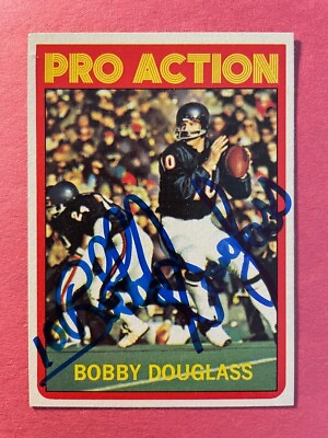#ad SIGNED BOBBY DOUGLASS 1972 PRO ACTION AUTOGRAPHED TOPPS FOOTBALL CARD BEARS $18.99