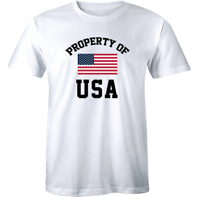 #ad Mens Patriotic American Flag T shirts Property USA Army Support Troops Tee Shirt $12.76