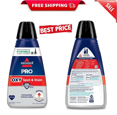 #ad Bissell Professional Spot and Stain Oxy Portable Machine Formula 32 Fl Oz. $17.49