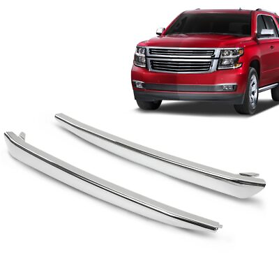 #ad Fit For 2015 2020 Chevrolet Tahoe Suburban Front Bumper Trim Molding LeftRight $24.79