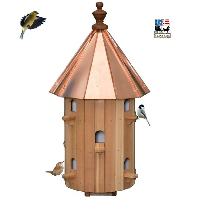 #ad 30quot; BIRDHOUSE 10 Room Cedar Condo with Copper Roof Bird House Amish Handmade $431.99