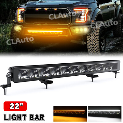 #ad 22quot; LED Light Bar Amber White DRL Spot Flood Offroad For Jeep Truck UTV SUV 20quot; $84.96