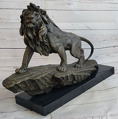 #ad Antoine Louis Barye 1795 1875 Lion Bronze sculpture 1860 Figure Statue Figurine $849.00