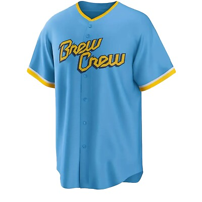#ad Milwaukee Brewers Brew Crew City Connect Baseball Jersey Men#x27;s Size X Large XL $29.94