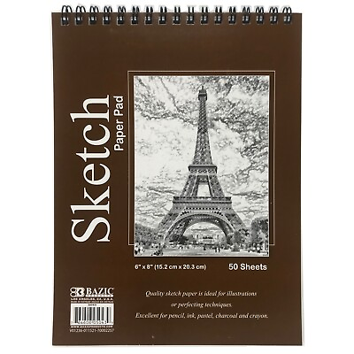 #ad Sketch Book Paper Pad 50 Sheets 6quot;x8quot; Drawing Notebook Sketchbook Art Supplies $5.99