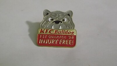 #ad KFC Bulldog 1st Quarter #x27;98 Injury Free Lapel Hat Pin Kentucky Fried Chicken $13.48