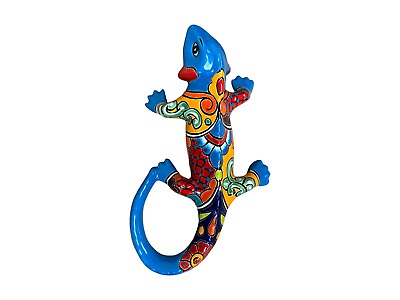 #ad Talavera Iguana Large Mexican Pottery Folk Art Wall Art Multicolor Length 16.25quot; $74.00