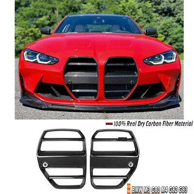 #ad For BMW G80 M3 G82 G83 M4 2021 2023DRY CARBON Front Nose Grilles Bumper Grill $473.29