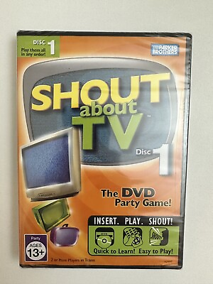 #ad #ad Shout about TV Disc 1 The DVD Party Game 2005 Hasbro Brand New $25.20