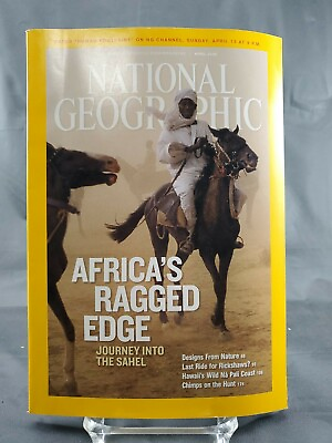 #ad National Geographic Magazine April 2008 Africa#x27;s Ragged Edge Journey To Sahel $10.16