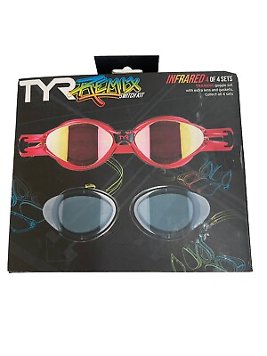 #ad TYR REMIX SWITCH KIT INFRARED 4 of 4 Sets Training Goggle Set Swimming Glasses $12.99