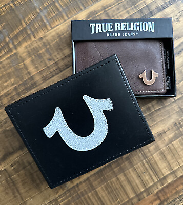 #ad True Religion Opal Tri Fold Wallet TR201358 Brown NWT And Box $55.00