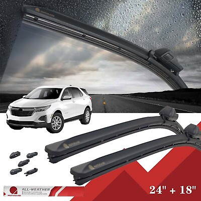#ad 24quot;amp; 18quot; Front Frameless Windshield Wiper Blades Set For Chevrolet Equinox 22 24 $28.17
