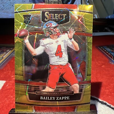 #ad 2022 Panini Select Draft Picks BAILEY ZAPPE #10 RC Concourse Gold Laser Prizm $6.50