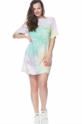 #ad The Kit by Daniel Vosovic Maya Pastel Fog Oversized Dress Size XS Pockets $49.99
