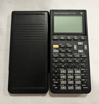 #ad Texas Instruments TI 85 Black Graphing Calculator w Cover Tested Working $24.99