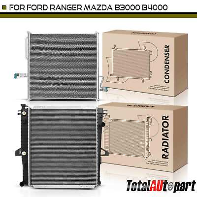#ad 2x Radiator amp; AC Condenser Cooling Kit for Ford	Ranger 98 08 Mazda B3000 B4000 $209.89