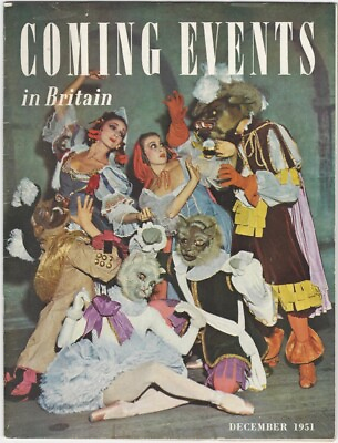 #ad England 1951 Coming Events in Britain December Christmas Issue for Tourists $11.99