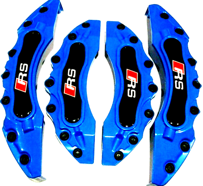 #ad 4x Blue RS Brake Caliper Covers B8 B9 B10 Front A1 A2 A3 A4 A6 A8 A5 A7 Q3 Q5 Q7 $59.90