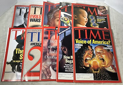 #ad Time Magazines Lot Of 10 Magazine 1993 2006 Rush Limbaugh Steve Jobs Evolution $39.78