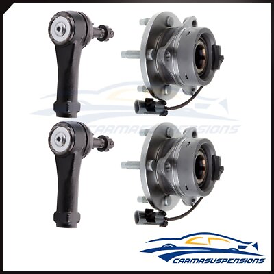 #ad 4pc: 2 Front Wheel Bearing w ABS 2 Outer Tie Rod Fits Chevy Cobalt Saturn Ion $101.35