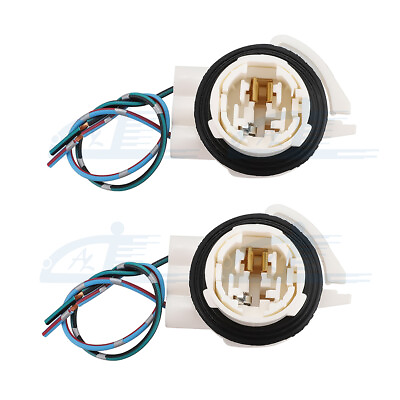 2pcs 3156 3056 3456 4156 Bulb Socket Brake Turn Signal Light Harness Wire Plug $6.75
