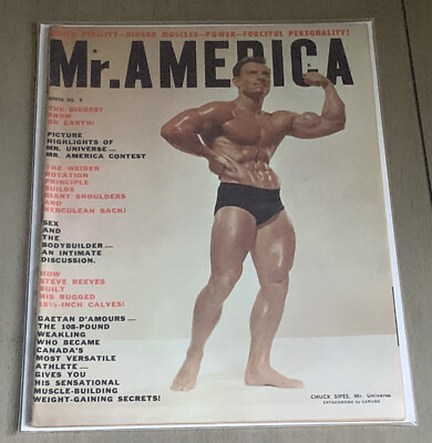 #ad Chuck Sipes Mr. America Bodybuilding Magazine March 1961 $27.99