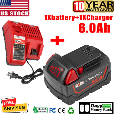 #ad For Milwaukee 18 Volt For M18 6.0Ah Lithium Ion 48 11 1860 Battery Charger NEW $45.99