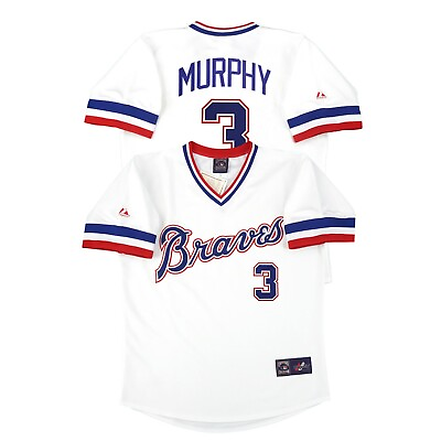 #ad Dale Murphy 1983 Atlanta Braves Men#x27;s Home White Cooperstown Throwback Jersey $149.99