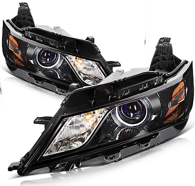 #ad For 2014 2020 Chevy Chevrolet Impala Black Projector Headlights Assembly Pair $148.99