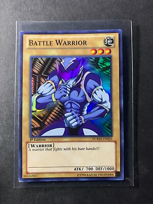 #ad Yugioh Battle Warrior Super Rare 1st Edition NUMH EN025 P $1.52