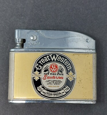 #ad Vintage Howard Advertising Lighter Great Western New York Champagne $23.75