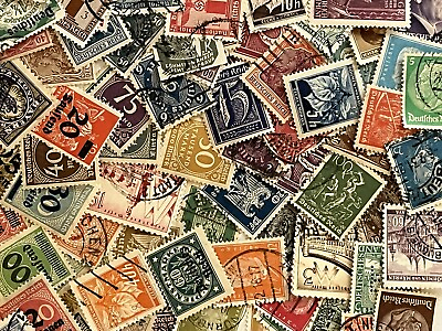 #ad DEUTSCHES REICH with WWII Collection of 100 used stamps $14.90