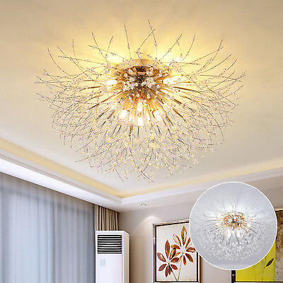 #ad Modern Sputnik Crystal Chandelier Fireworks Lamp Bedroom Ceiling Light Fixture $45.49