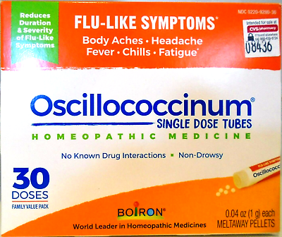 #ad Oscillococcinum 30 Doses For Flu Like Symptoms Boiron Homeopathic EXP 2027 $18.99